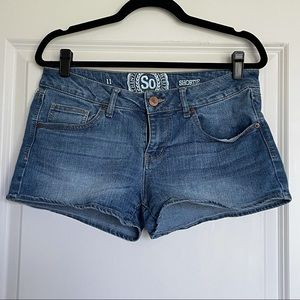 SO shortie denim shorts size 11
